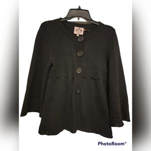 Juicy Couture Black Knit Jacket in Medium